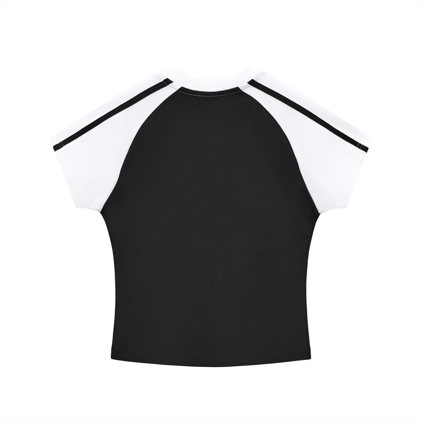CONTRAST CROP TOP TEE
