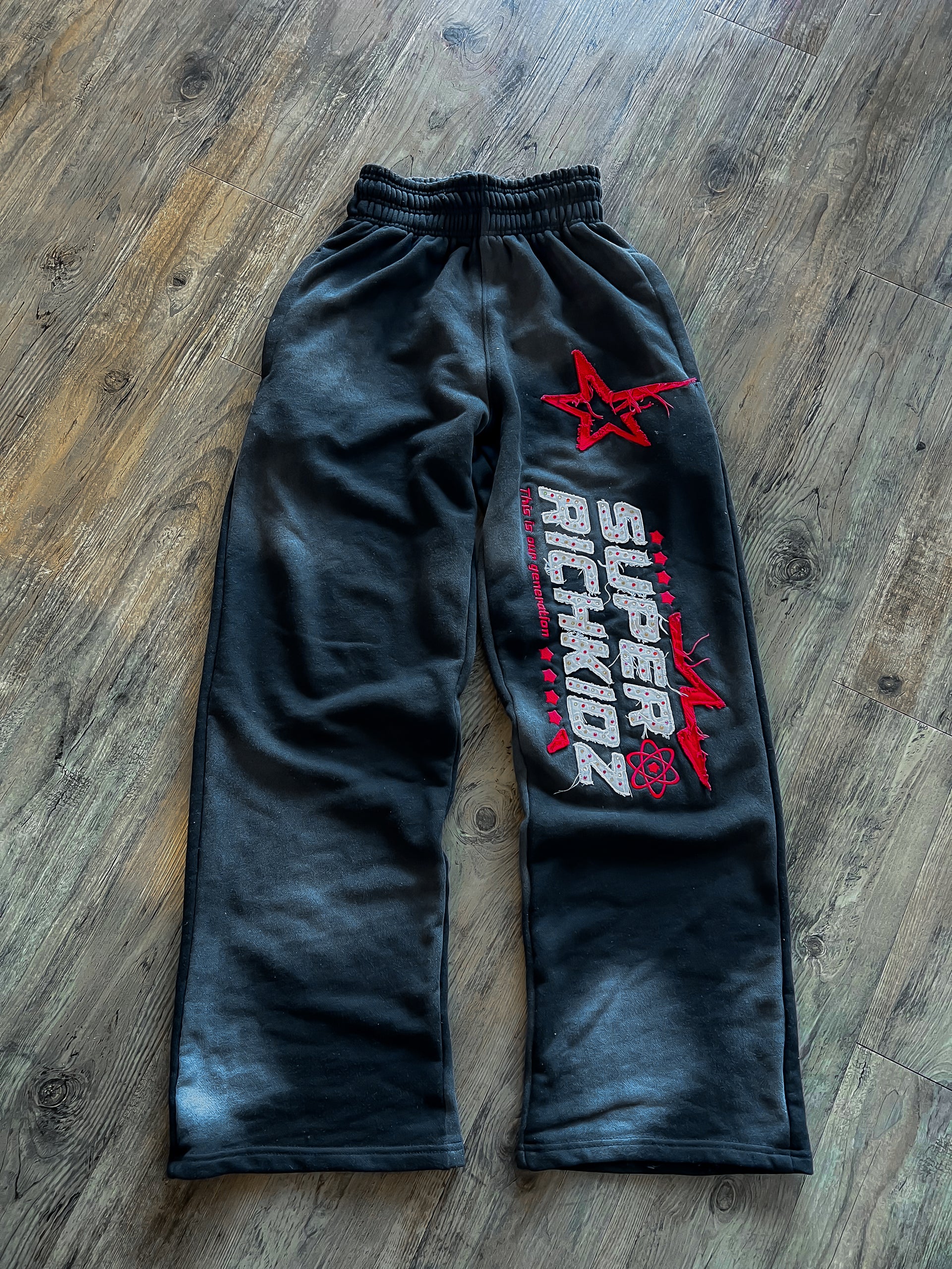 SUPERRICHKID V4 CROPPED BLACK PANTS